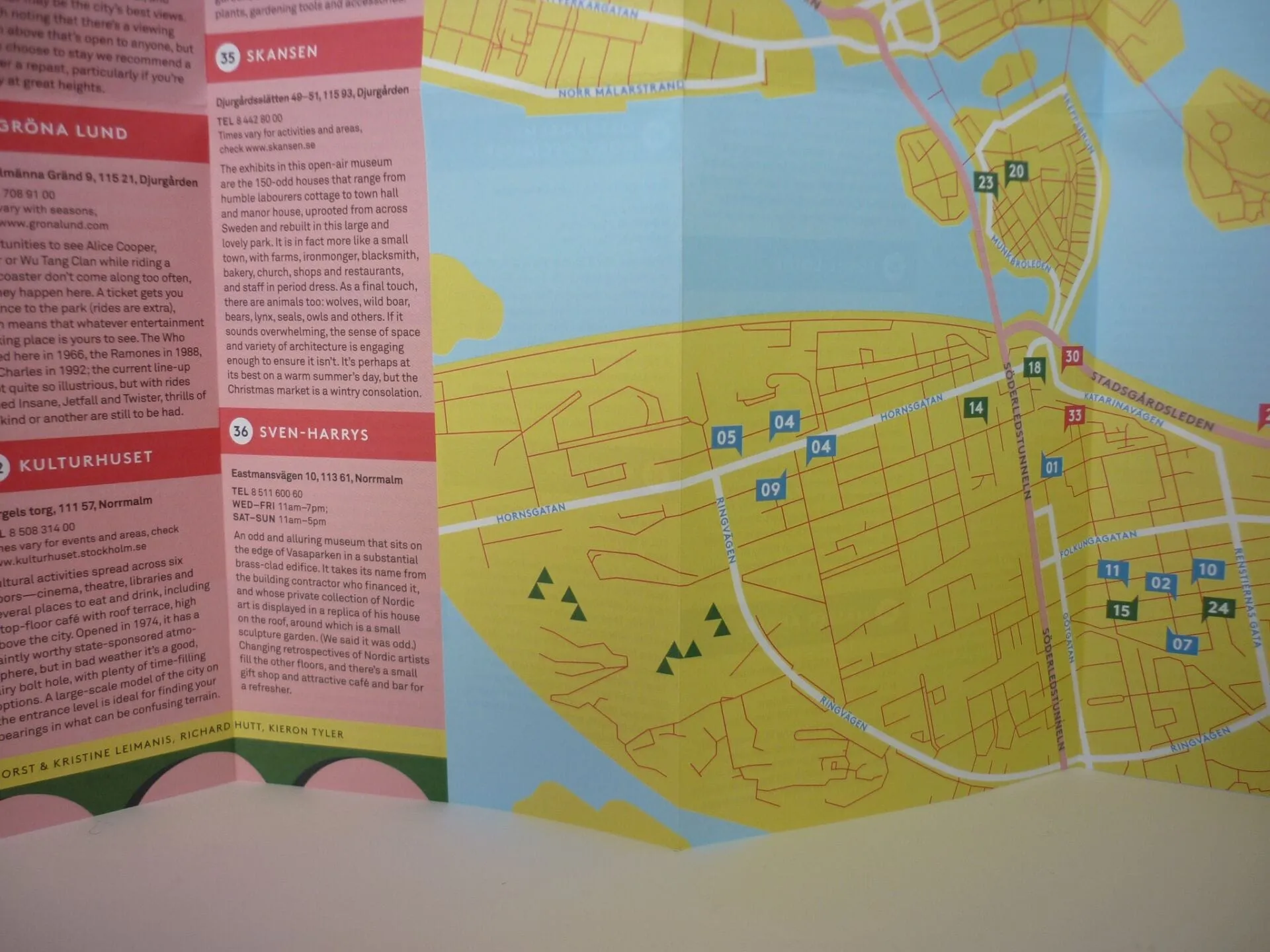 A Stockholm Interlude Travel Guide - Unfolded map